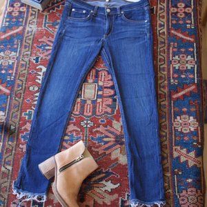 Rag and Bone Skinnies with distressed ankle